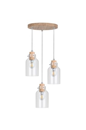 Spotlight Alessandro 1760374R eikenhouten hanglamp