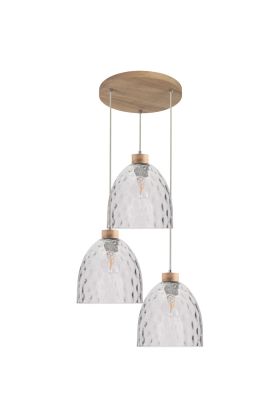 Spotlight Aura 1450374 eikenhouten hanglamp