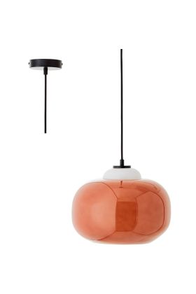 Brilliant Blop 99860/07 oranje glazen hanglamp