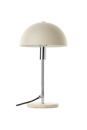 Brilliant Lillian 93095/20 taupe kleurig tafellampje met halfrond metalen kap