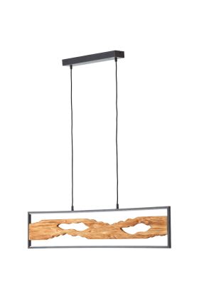Brilliant Chaumont G99821/76 zwarte hanglamp met hout