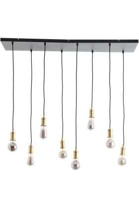 Brilliant Darcia 99815/06 zwart met messing hanglamp