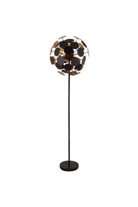 Searchlight Discus EU3079BG zwarte vloerlamp