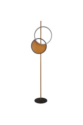Searchlight Curio EU36302-1BK houten vloerlamp