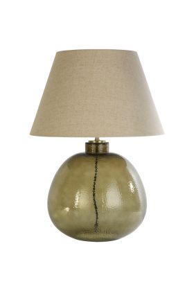 Searchlight Zenith EU44651GR tafellamp van groen gerecycled glas