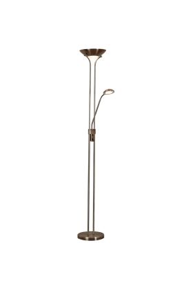 Searchlight Mother EU5430AB antiek bronzen uplighter met leeslamp