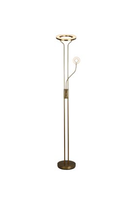 Searchlight OhOh EU55601SB messing uplighter met leeslamp