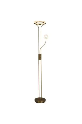 Searchlight OhOh EU55601SB messing uplighter met leeslamp
