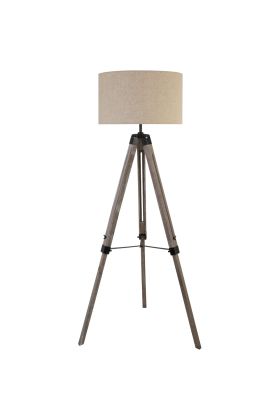 Searchlight Easel EU6006BR Tripod van hout met linnen kap