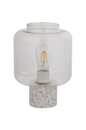 Searchlight Vessel EU60245 terrazzo tafellamp met helder glas