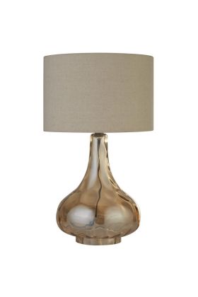 Searchlight Torino EU60982 amber glazen tafellamp