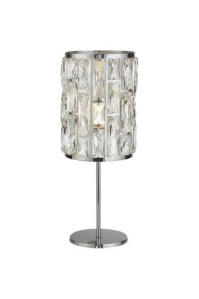 Seachlight Bijou EU6584CC chromen tafellamp met kristalglas