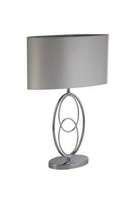 Searchlight Loopy EU69041CC chromen tafellamp met zilver imitatiezijde