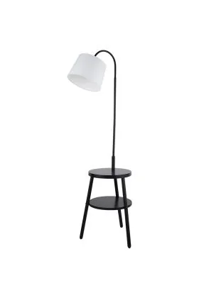 Vloerlamp Ridge 74730BK zwarte vloerlamp met tafel