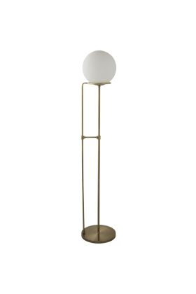 Searchlight Sphere EU8093AB antiek bronzen vloerlamp met opaal glas