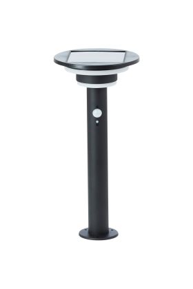 Brilliant Garvina G40406/06 zwarte sokkellamp met zonnepaneel