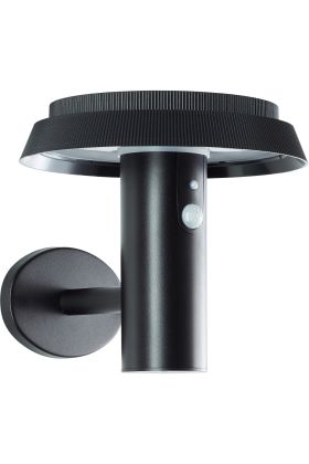 Brilliant Alvero G40430/06 wandlamp met solar en bewegingsmelder