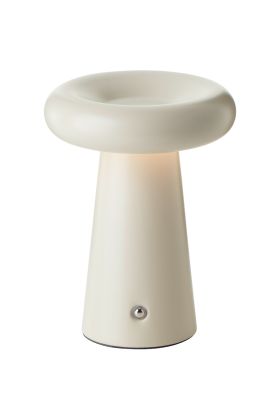 Batterijlamp Muffin beige 19cm