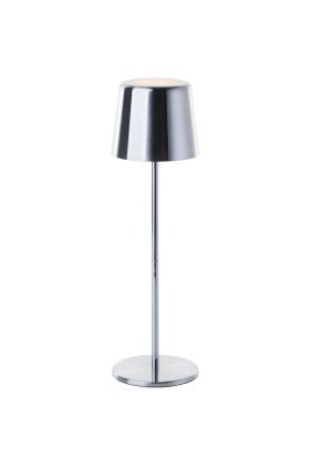 Brilliant Xaana G40939/68 geborsteld aluminium tafellamp met accu