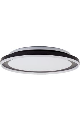 Brilliant Pederson G99519/06 zwarte plafonniere met lichtgevende rand