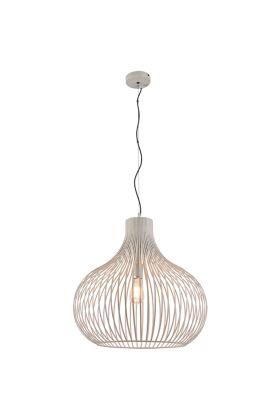 Freelight Aglio H7844C creme kleurige hanglamp van dunne reepjes metaal