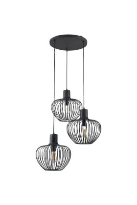 Freelight Arraffone H8333Z zwart metalen hanglamp