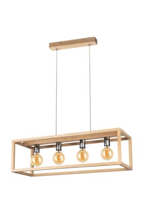 Spotlight Kago 61500474 eikenhouten hanglamp