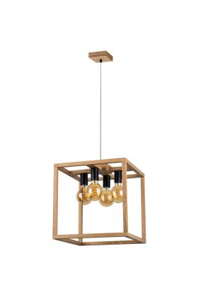Spotlight Kago 61540474 eikenhouten hanglamp