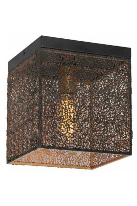 Freelight Avola PL0801Z zwart gouden plafondlamp
