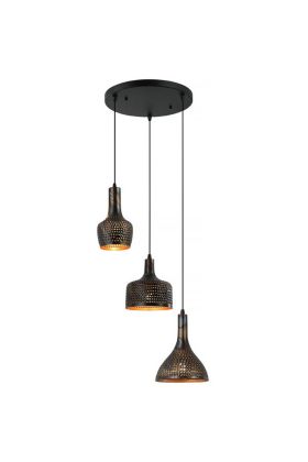 Freelight Fuoco PL1613B gevlamd bruine hanglamp