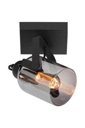 Freelight Fumoso PL2101Z zwarte spot met rookglas 