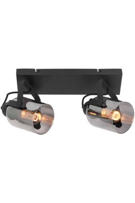 Spot Fumoso PL2121Z zwarte spot met rookglas