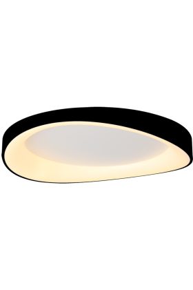 Freelight Duna PL3210W witte ronde plafonniere met golvende onderzijde en lichtgevende rand rondom