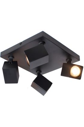 Freelight Quadro PL3344Z zwarte spot van metaal