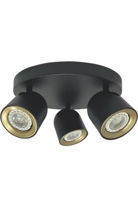 Freelight Solare PL4303Z zwart met goudkleurige spot