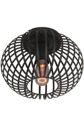 Freelight Aglio PL7825Z zwarte plafondlamp van dunne reepjes metaal