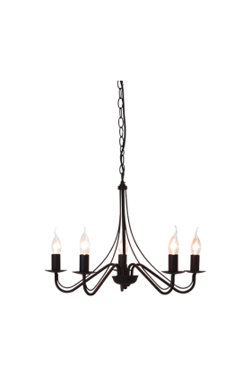 Trio Country R1198-24 kroonluchter bruin