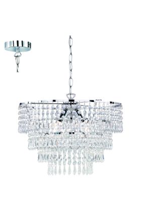 Trio Orient R13473006 hanglamp chroom