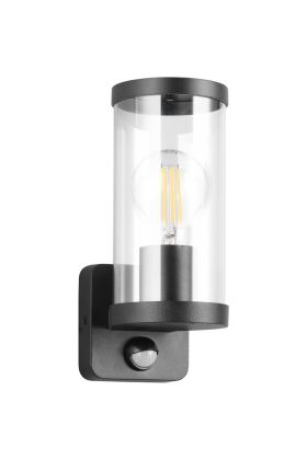 Reality Bonito R21599132 mat zwarte buitenlamp met bewegingsmelder