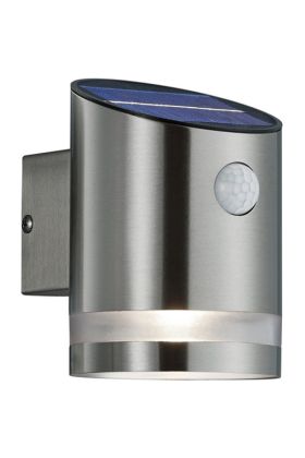 Sensorlamp Salta Solar staal 13cm
