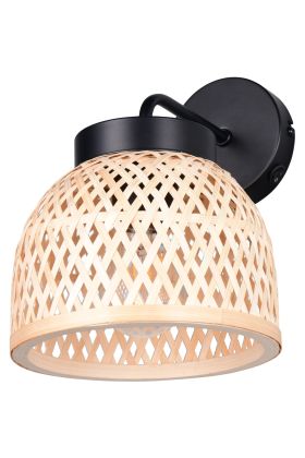 Casalum Laurent R26091732 wandlamp van gevlochten bamboe
