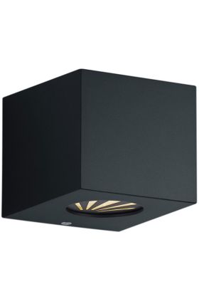 Wandlamp Cordoba zwart 10cm