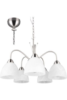 Trio Dobby R31055007 vijf armige kroonluchter