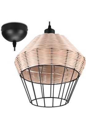 Trio Bork R31261936 hanglamp met rotan vlechtwerk