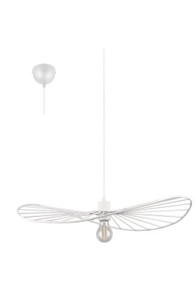 Trio Chapeau R31451031 witte hanglamp van staaldraad