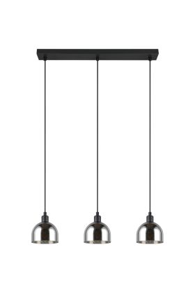 Reality Molly R31863032 zwarte hanglamp met verchroomd glazen kapjes