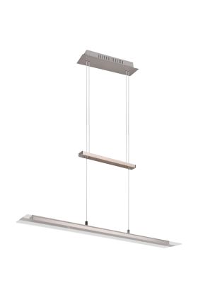 Trio Milos R32004107 stalen hanglamp met trekpendel