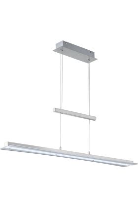 Trio Smash R32421107 staal kleurige in hoogte verstelbare hanglamp