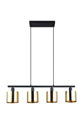 Reality Jason R36304079 zwarte hanglamp met goud glas
