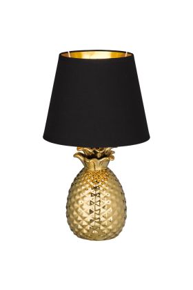 Tafellamp Ananas goud 35cm